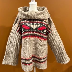 FREE PEOPLE COWL NECK SWEATER SIZE L